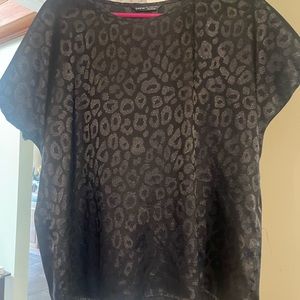 Silk black leopard shirt